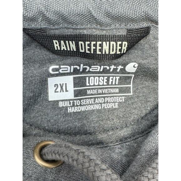 Carhartt Dark Gray Rain Defender Loose Fit Hooded Sweatshirt Men’s Size 2XL NWT - Picture 6 of 8